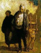 Honore Daumier, Wandering Saltimbanques